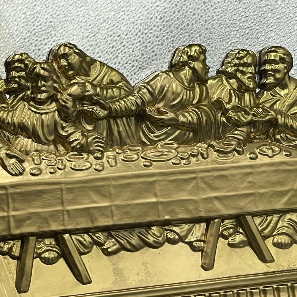 Homco: VTG “The Last Supper” 3D Religious Wall Art Decor w/ Gold Mirrored Frame
